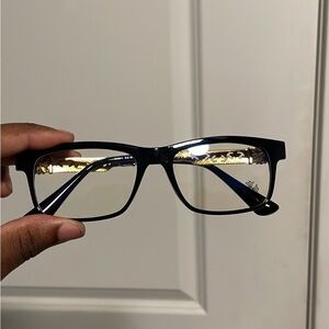 Chrome Hearts Black and Gold Glasses